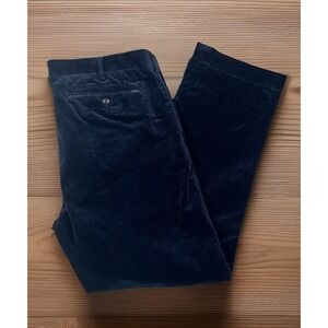 Polo Ralph Lauren Dress Pants Mens 36x30 Blue Corduroy Classic Fit Stretch-EUC